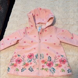 Little Me Pink Floral Raincoat
